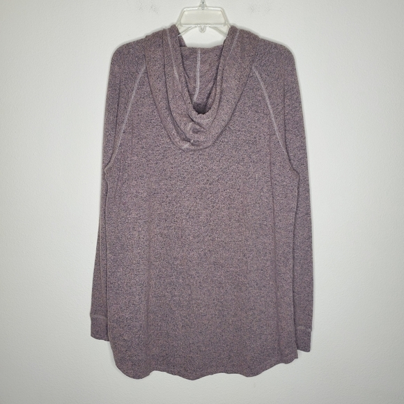 Torrid Brown Super Soft Plush Cowl Neck Tunic Pullover Hoodie Sweatshirt - Picture 7 of 10